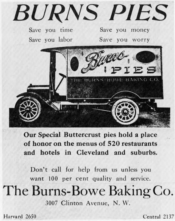 Burns Pies ad