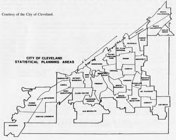 Map of statistical planning area
