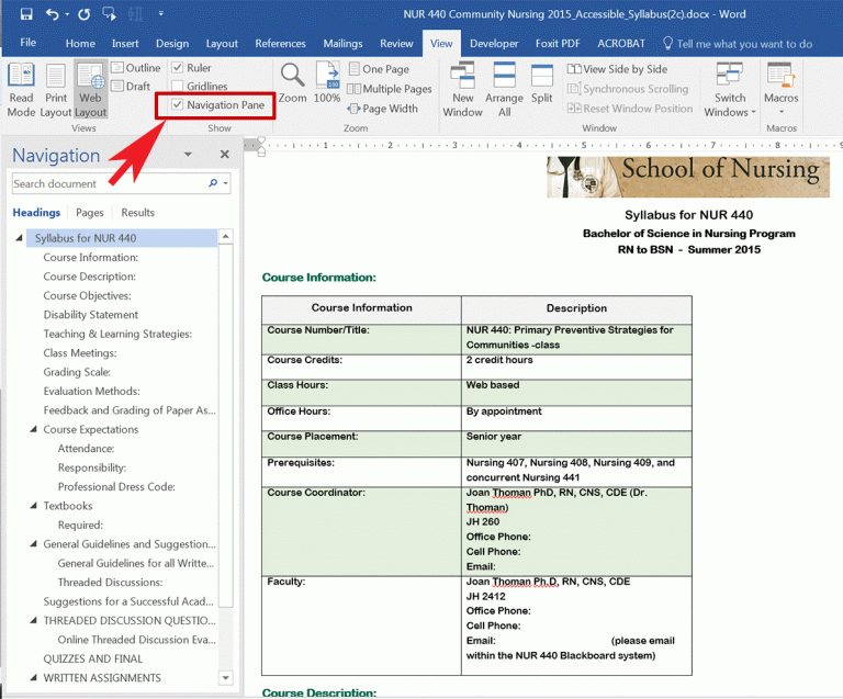 Navigation_Pane Best Practices in Accessible Online Design
