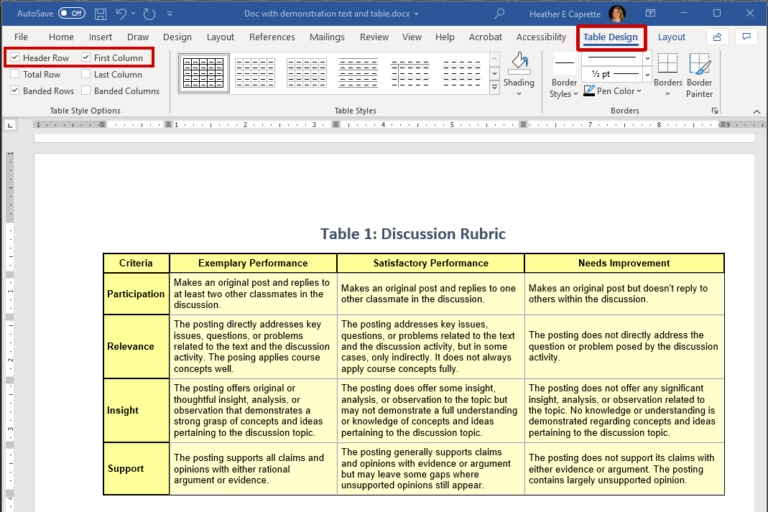How to Create Accessible Tables in Word – Best Practices in Accessible ...