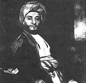 Ahmad Bon Na'Aman, emissary from Muscat to the United States and "Friend of Salem Merchants," as painted by Edward Mooney in 1840.