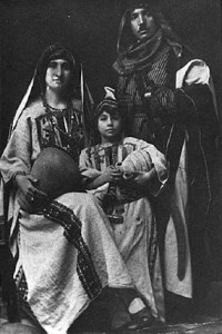 Jamil Kaim's parents. Shaheen and Louise Hurley Kaim in Arab Costume. Circa 1900.