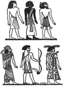 Racial Types . . . From Egyptian Tomb-Paintings (After Champollion).