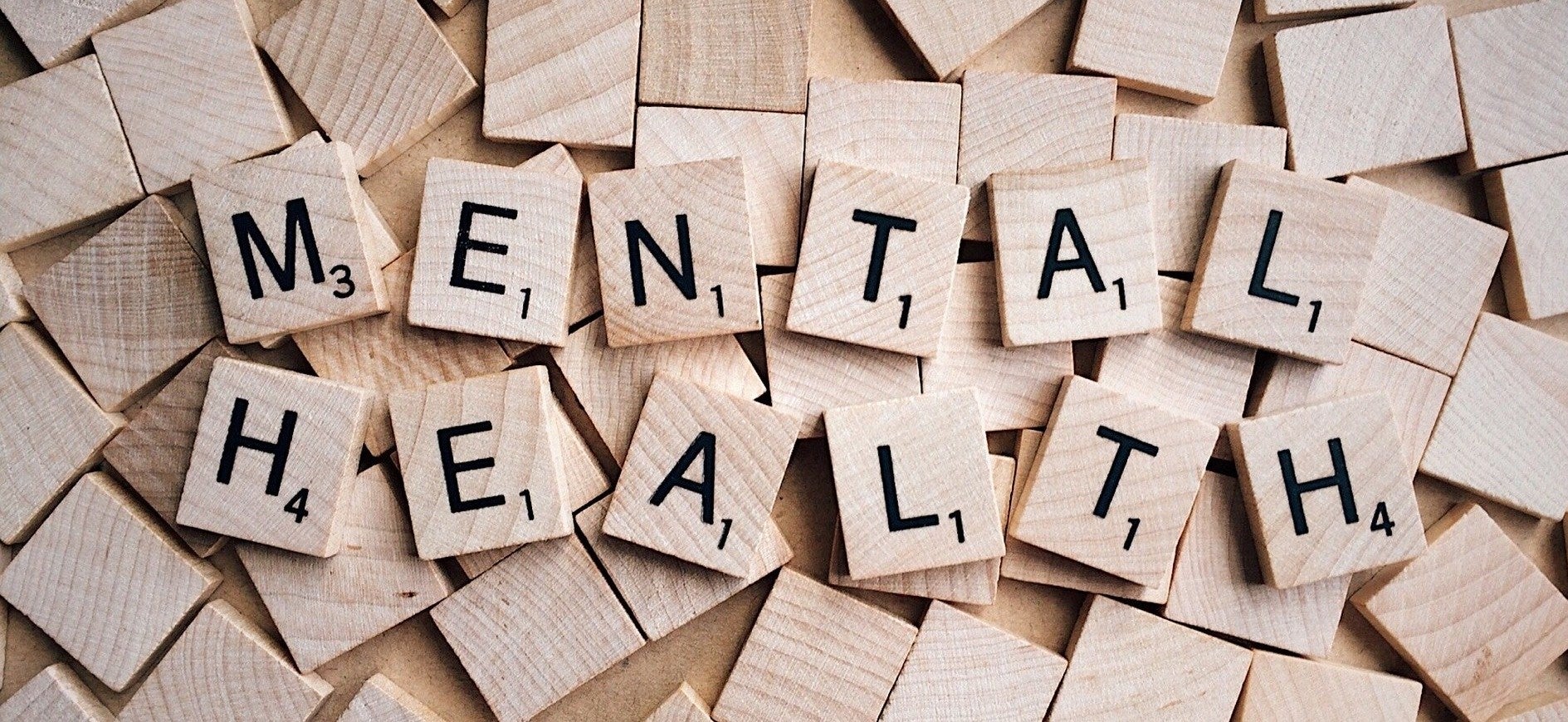 scrabble tiles that spell mental health