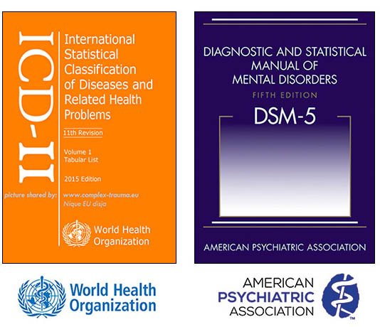 imagen of the book covers of the ICD-II and DSM-5