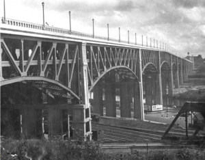 Lorain-Carnegie Bridge, ca. 1932, now being extensively renovated.