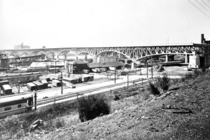 The Inner Belt Bridge, the widest bridge ever built in Ohio.