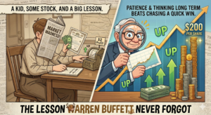 Warren Buffett story decorative imagery