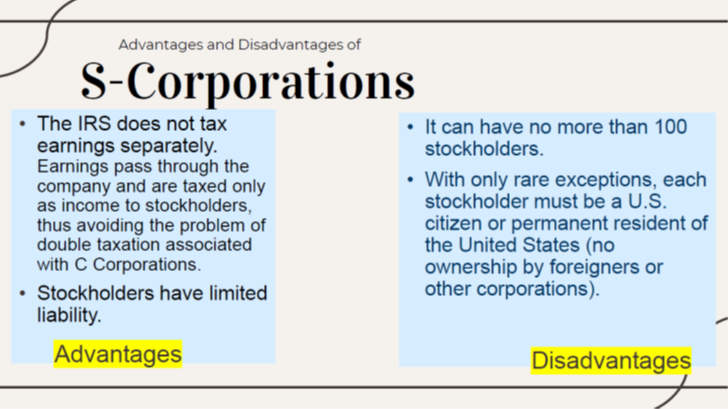 S Corp PROS & CONS