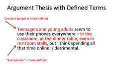 thesis vocabulary term