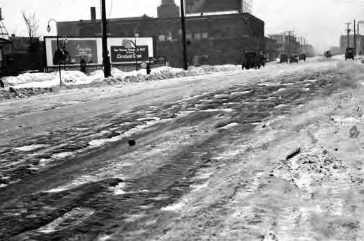 Cedar Ave in the 1930s. Was slush so different in January 1970? I didn’t know about ‘overshoes’ before arriving in Cleveland.