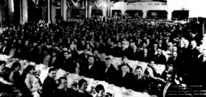 Banquet honoring visiting dignitaries from Hungary held at the Masonic Auditorium downtown in March, 1928.