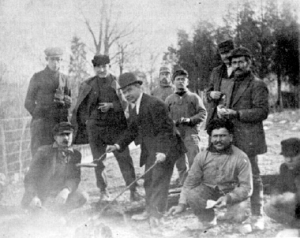 Hungarian immigrant men on an outing - 1900's