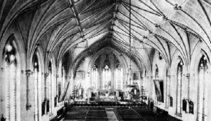 Interior of St. Bridget's Church The most elaborate church the Irish ever built in Cleveland in 1880's.