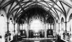 Interior of the Church of the Holy Name in 1880's.