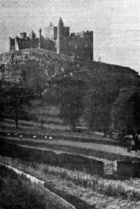 Rock of Cashel, which was until 1101 a seat of Munster Kings. Cathedral (right). St. Patrick's Cross (left). By the courtesy of Time-Life Books, Inc.