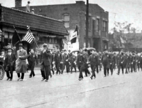 Cleveland Fascisti marching on the west side, May, 1927.