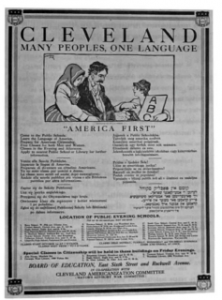 "Come to the Public Schools" 1912 Americanization Poster.