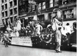 Columbus Day, October, 1955 in Downtown Cleveland.