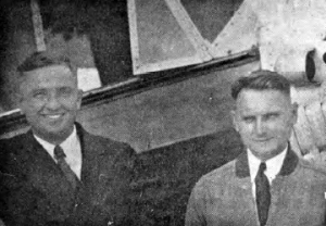Two Fliers: Steponas Darius & Stasys Girėnas. Attempted a nonstop flight from New York to Kaunas in 1933, but crashed in East Prussia under mysterious circumstances. It was the second longest flight in record at the time. Taken from LITANUS - September 1958.