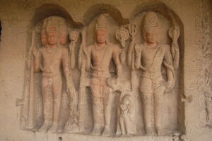 The Trimurti at Ellora