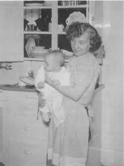 Grace and infant son Edward, 1949
