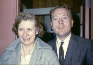 Marjorie and George E. Condon, who is goofing off and showing his Irish charm.