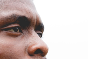 Person looking on into the abyss