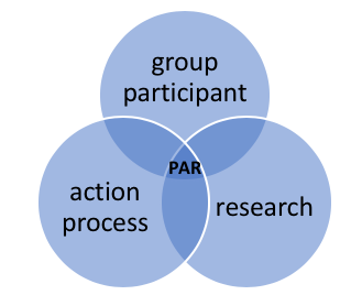 Venn diagram of participatory action research roles