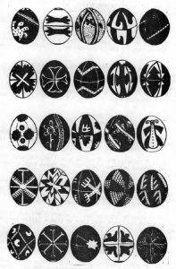 Romanian Easter Egg designs. (From "The New Pioneer")