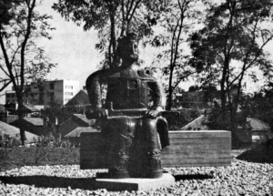 Fig. 30. Krusevac. Bronze Monument of Prince Lazar, 20th Century. Sculptor: Nebojsa Mitric. (Photo: L.D. Popovich, 1971).