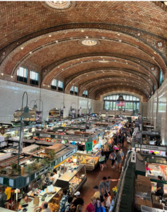 Photo of the interior of the West Side Market.