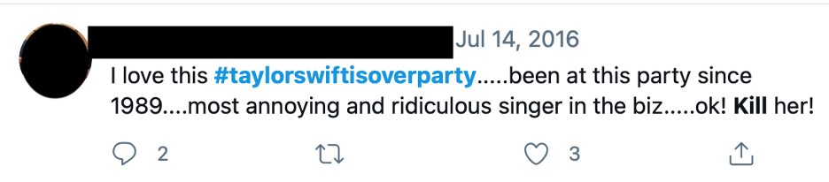 I love this #taylorswiftisoverparty....been at this party since 1989....most annoying and ridiculous singer in the biz....ok! Kill her!