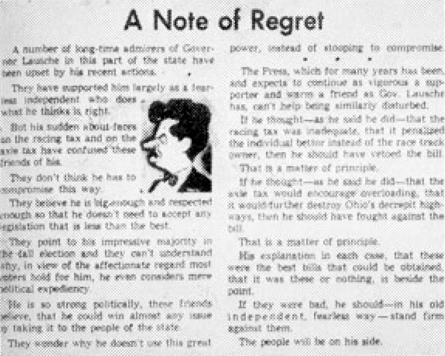 A Note of Regret May 15, 1953